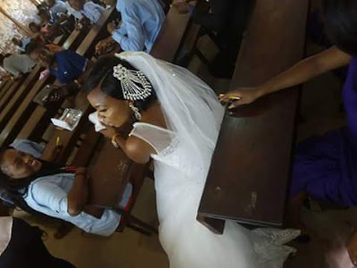 Two Students Of Benue University Write Final Exams In Their Wedding Gowns [Photos]