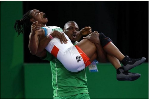 Nigerian Female Wrestler Shocks the Entire Nation After Winning Gold at Comonwealth Games [Photos]