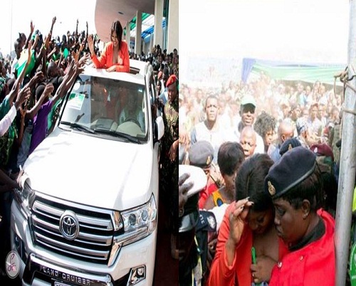 Omotola Jalade-Ekeinde almost mobbed By Fans In Sierra Leone [Photos]