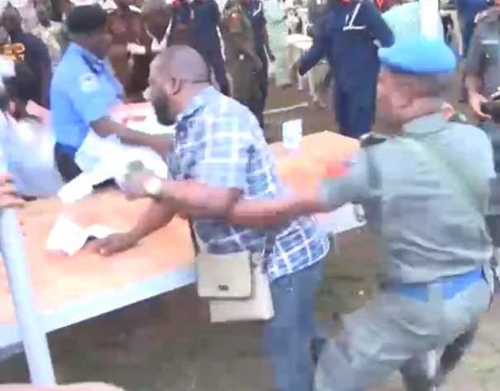 Meet Oosha, the ‘Untouchable’ APC Youth Leader who single handedly Disrupted Ekiti Guber Primary Election [Photos/Video]