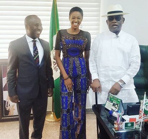 #BBNaija: Photos of Ahneeka as She Meets Bayelsa State Deputy Governor, John Jonah