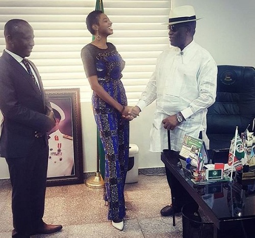 #BBNaija: Photos of Ahneeka as She Meets Bayelsa State Deputy Governor, John Jonah