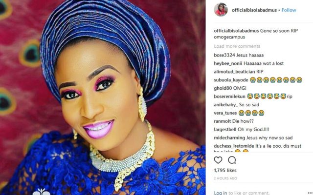 Popular Nollywood Actress, Aisha Abimbola ‘Omoge Campus’ Is Dead 