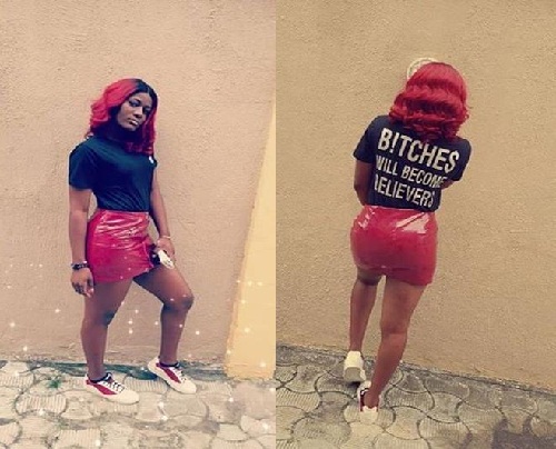 #BBNaija: Alex glows In Red Skirt, Sends out Controversial Message [Photos]