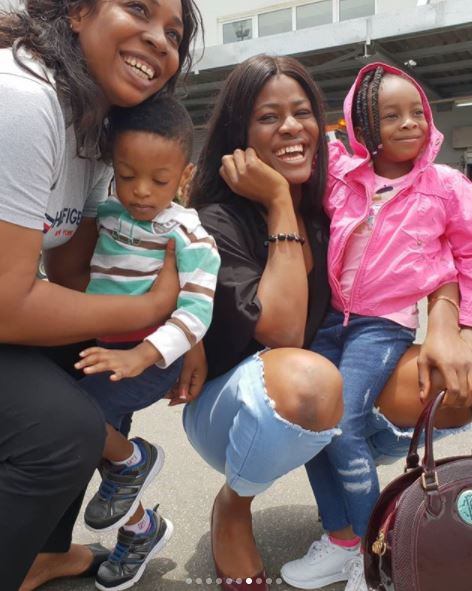 #BBNaija: Alex and Tobi Meet Kogi State First Lady, Rashida Yahaya Bello [Photos]