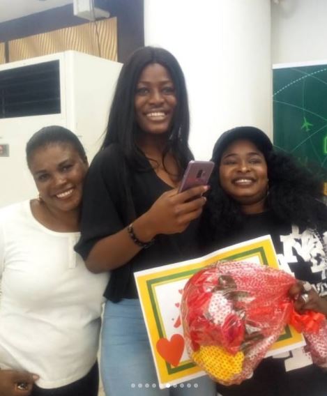 #BBNaija: Alex and Tobi Meet Kogi State First Lady, Rashida Yahaya Bello [Photos]