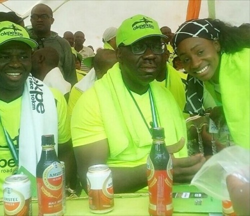 #BBNaija: Anto Participates In Race, Meets Adams Oshiomhole, Betty & Godwin Obaseki [photos]