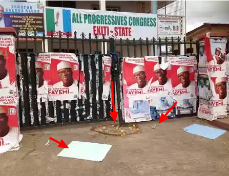 Photos of Charms/Juju That Was Used To Seal APC Secretariat