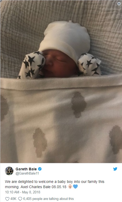 Real Madrid Star, Bale Welcomes Baby with Longtime Girlfriend [Photo]