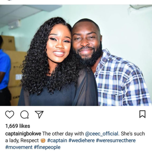 #BBNaija: Miracle’s Elder Brother Gushes over Cee-C
