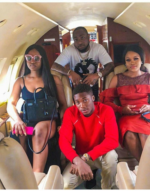 #BBNaija: Cee-C Jets Back To Lagos alongside Davido and His Chioma [Photos]