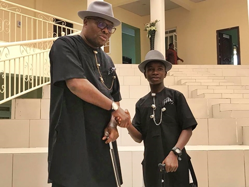 Photos of 14-Year-Old SS1 Student As He Assumes Office As Commissioner In Bayelsa State
