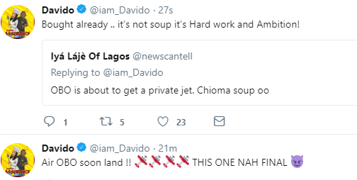 Air OBO!!! Davido Buys Private Jet, See the Confirmation Documents