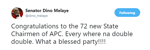 Fearless Dino Melaye Mocks APC Following Parallel State Congresses