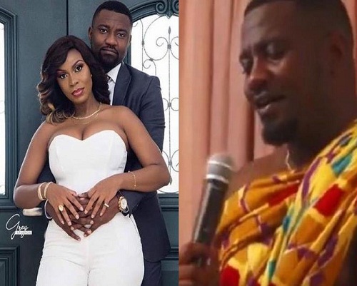 Cute video of John Dumelo singing for his wife Mawunya at their Wedding [Video]