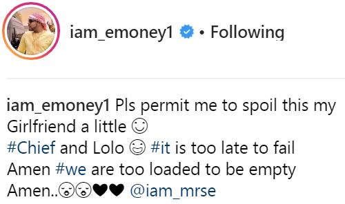 More Loved Up Photos Of Nigerian Millionaire, E-Money Trying To ‘Spoil’ His Wife Inside A Jet