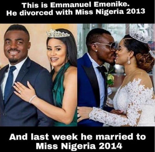 Why Emenike Divorced Miss Nigeria 2013 and Got Married To Miss Nigeria 2014 