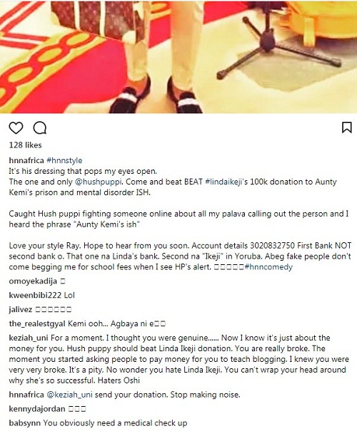 Kemi Olunloyo stylishly Begs Hushpuppi for Money [Photos]