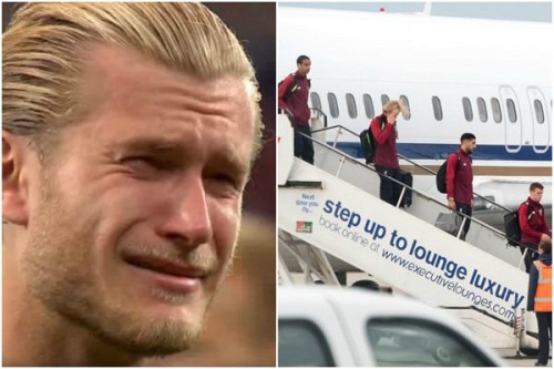 Liverpool Keeper, Loris Karius, Hides His Face As Players Arrive Home After UCL Final Defeat