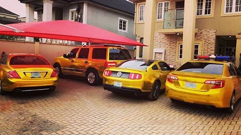 Singer Kcee Shows Off His Garage & It's GOLD