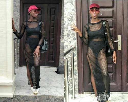 #BBNaija: Khloe, flaunts underwear in transparent outfit [Photos]