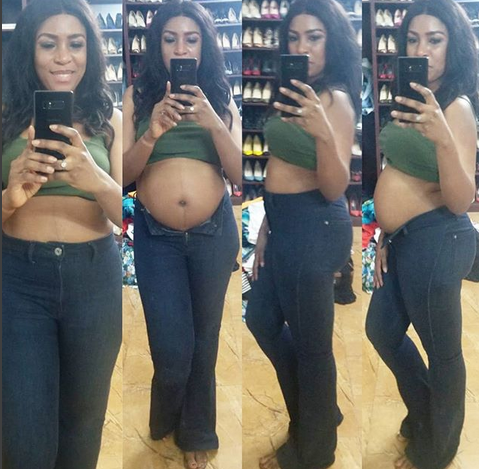 Finally, Linda Ikeji Replies Kemi Olunloyo, Shows Off Her Naked Baby Bump [Photos]