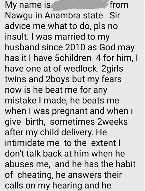 “I Beg My Husband To Make Love To Me, Sometime He Gives Me Half Chop”- Nigerian Woman Reveals