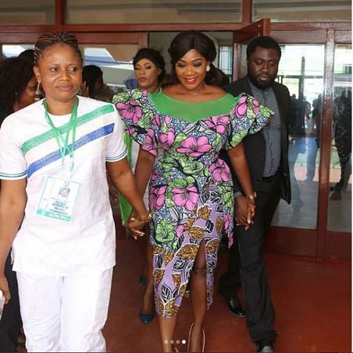 Heart Melting Photos of Mercy Johnson and Husband as They Storm Sierra Leone for Inauguration Of New President  