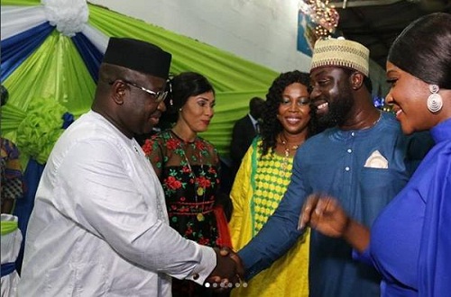 Heart Melting Photos of Mercy Johnson and Husband as They Storm Sierra Leone for Inauguration Of New President  