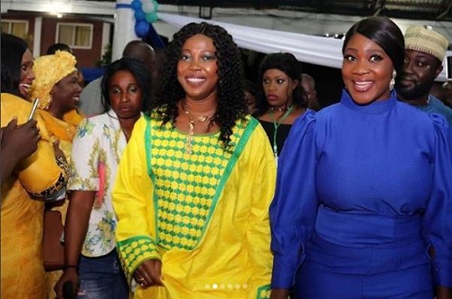 Heart Melting Photos of Mercy Johnson and Husband as They Storm Sierra Leone for Inauguration Of New President  