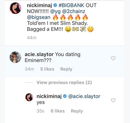 Finally, Nicki Minaj confirms she’s in a relationship with Eminem