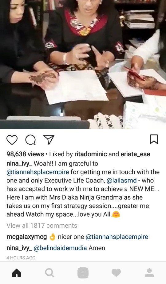 #BBNaija: Nina Gets a Life Coach Who Asked Her to Finish School First