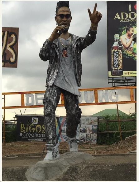 Indigenous Rapper Phyno Gets a Statue in Eleme, Port Harcourt [photos]