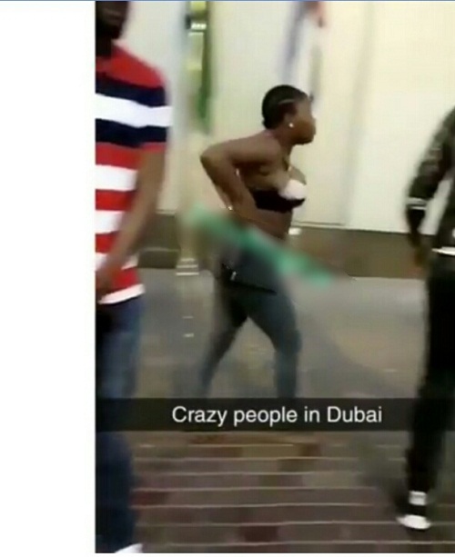 Angry Nigerian Lady Strips to Fight In Dubai [Video]
