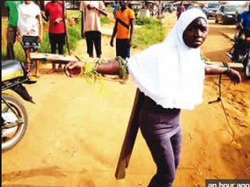 School Principal Tie Students To Crosses As Punishment For Lateness [Photos]