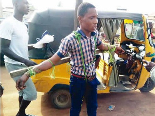 School Principal Tie Students To Crosses As Punishment For Lateness [Photos]