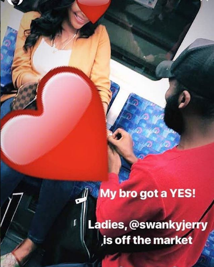 Celebrity Stylist, Swanky Jerry Proposes To His Girlfriend In London [Photos]