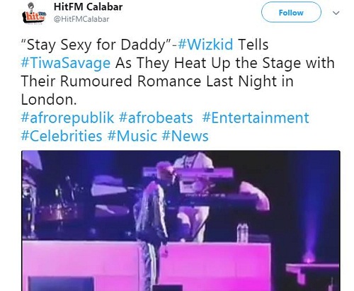 stay sexy daddy wizkid tells tiwa savage performing fans react video