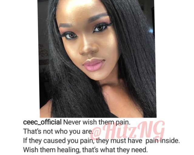 #BBNaija: Finally, CeeC reacts to Alex and Tobi’s romance