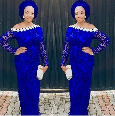 Photos of Toke Makinwa, Gbemi Olagbegi, Others as They Grace Mocheddah’s Wedding in Blue Asoebi 