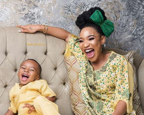 Photos of Tonto Dikeh as She Celebrates Children’s Day with Her Son, King Andre