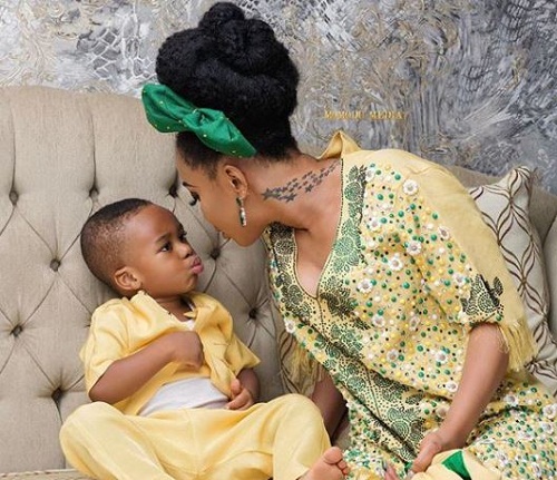 Photos of Tonto Dikeh as She Celebrates Children’s Day with Her Son, King Andre