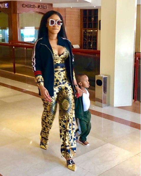 Tonto Dikeh and Her Son, King Andre, Steps out for Mother’s Day Celebration [Photos]