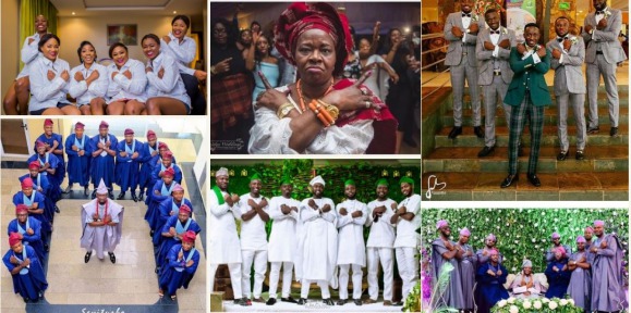 Wakanda Pose: The New Trending Pose At Nigerian Wedding Receptions [Photos]