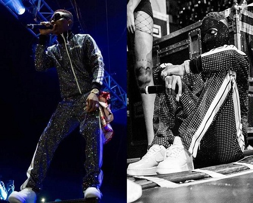 Wizkid Reportedly Wore a N992k Palm Angels Tracksuit For Afrorepublik [Photos]