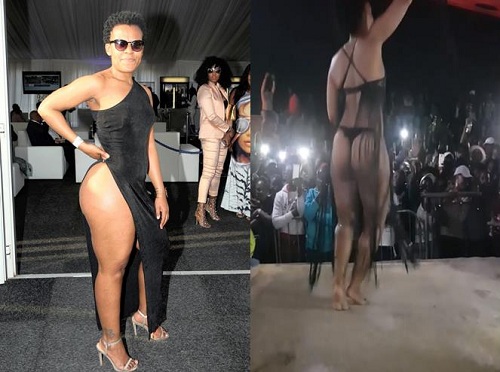 South African Pantless Dancer, Zodwa Wabantu Performs Wearing a G-String, Goes on Kissing Spree [Video]