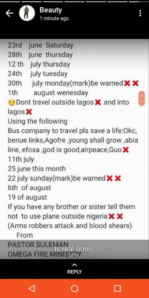 ATTENTION!!! After Lagos Tanker Explosion, Apostle Suleiman Prophecy On Certain “Danger Dates” Surface Online [See Dates]