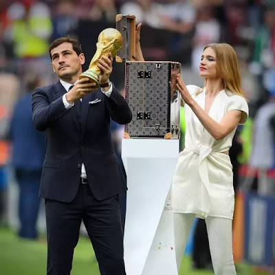 Photos of Famous Goalkeeper Iker Casillas as He Presents World Cup Trophy In Moscow [Photos]