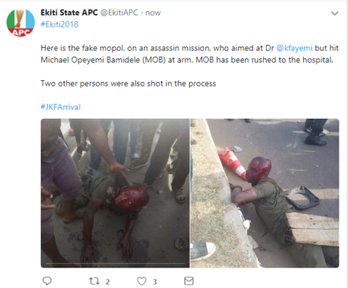 Governorship Aspirant Kayode Fayemi Escapes Assassination as APC Rally in Ekiti Turns Bloody