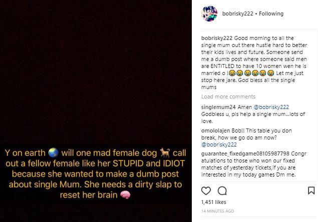 Bobrisky Blasts Toyin Lawani for Saying Married Men Are Entitled To Cheat